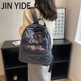 Women's Nylon Padded Backpack Winter School Bag