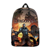 Dragon Age Dreadwolf Hot Game Backpack Student School Bag Unisex Daypack Zipper