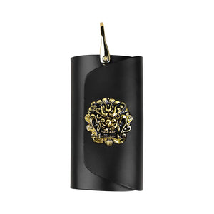 Dragon Head Button Leather Men's Car Key Holder Bag
