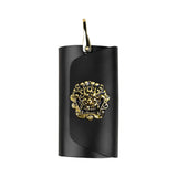 Dragon Head Button Leather Men's Car Key Holder Bag