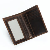 Dragon Pattern Leather Wallet Vintage Dollar Clip Cow Leather Purse