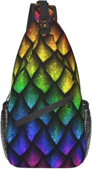 Dragon Scale Animal Skin Sling Bag Crossbody Shoulder Bags