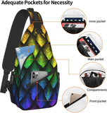 Dragon Scale Animal Skin Sling Bag Crossbody Shoulder Bags