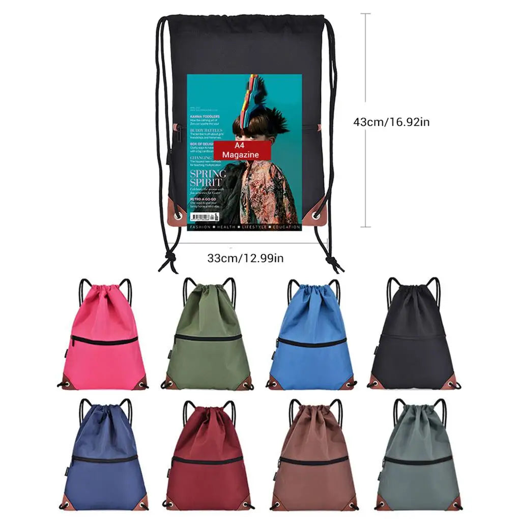 Drawstring Backpack Universal Carrier Pouch Gym Storage Bag