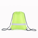 Light-reflective Stripe Drawstring Backpack for Cycling Travel