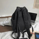 Canvas Drawstring Backpack Large School Bag