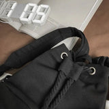 Canvas Drawstring Backpack Large School Bag