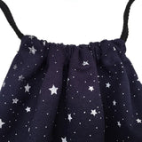 Canvas Drawstring Bag Women's Backpack Lady Stars Girl Pack Sack