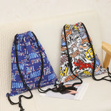 Colorful Dino Drawstring Bag 3D Printed Pouch Backpack