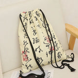 Colorful Dino Drawstring Bag 3D Printed Pouch Backpack