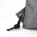 Drawstring Bag Gym with Pockets Sports Sack Grey