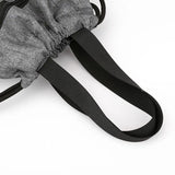 Drawstring Bag Gym with Pockets Sports Sack Grey