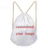 Border Collie Drawstring Bag Reusable Shopping School Backpack Beach Bag
