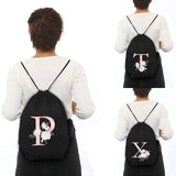 Pink Letter Print Drawstring Bag Backpack Multi-function Sport Bags