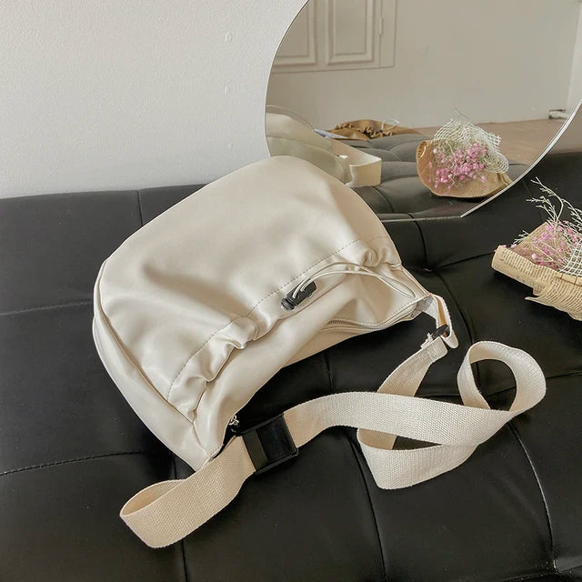 Small Green PU Leather Shoulder Bag for Women