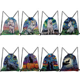Drawstring Pocket Backpacks for Students Shoes Bag Book Bags Travel Gift