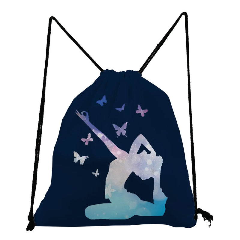 Drawstring Gym Shoes Bag Yoga Ballet Running Backpack