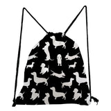 Sausage Dog Print Storage Bag Shoe Bag for Students