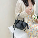 Drawstring Bucket Bag Shoulder Bags for Women Tote Girls