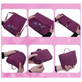 Embroidery Drawstring Women Backpack Foldable Large Capacity School Bag