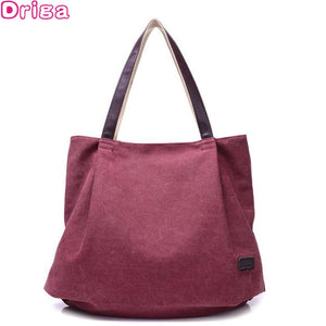 Canvas Women Handbags Female Large Capacity Shoulder Bags