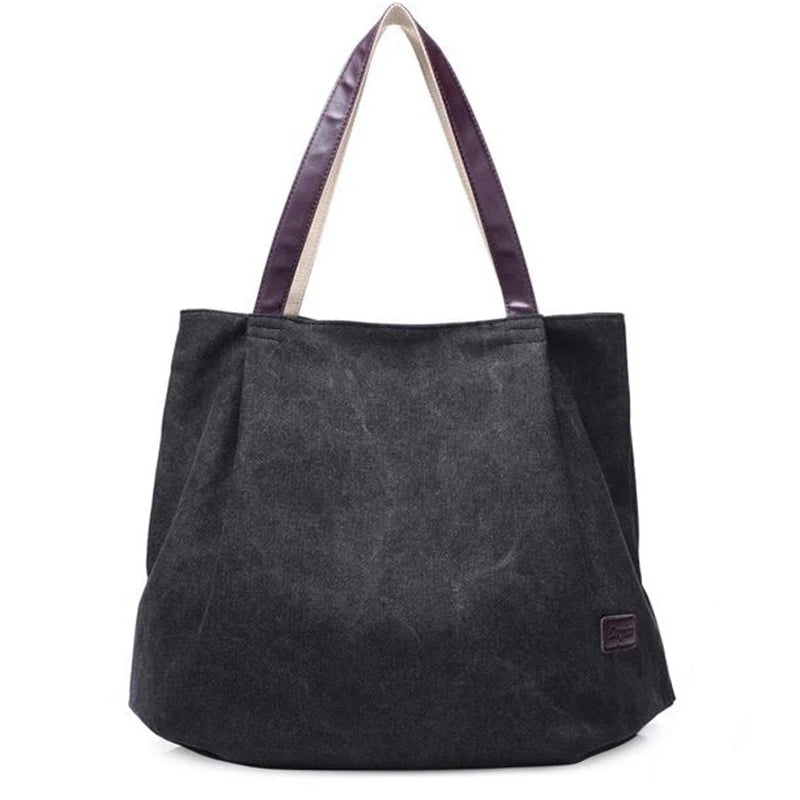 Canvas Women Handbags Female Large Capacity Shoulder Bags