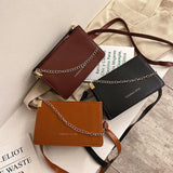 Women's Shoulder Bag Retro Mini Square Handbag with Chain