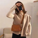 Women's Shoulder Bag Retro Mini Square Handbag with Chain