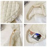 Cloud Fold Women Shoulder Bags Large Capacity Handbags Casual Lozenge Messenger