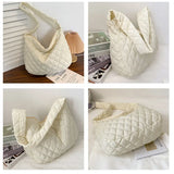 Cloud Fold Women Shoulder Bags Large Capacity Handbags Casual Lozenge Messenger
