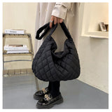 Cloud Fold Women Shoulder Bags Large Capacity Handbags Casual Lozenge Messenger