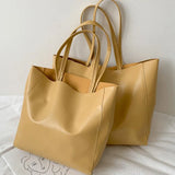 Women Handbags Large Capacity Shoulder Bags Totes High PU Leather Solid Bags