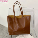 Women Handbags Large Capacity Shoulder Bags Totes High PU Leather Solid Bags