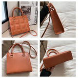 Women Plaid Crossbody Bag Textured Tote Shoulder Bag