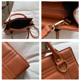 Women Plaid Crossbody Bag Textured Tote Shoulder Bag