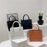 Women Plaid Crossbody Bag Textured Tote Shoulder Bag