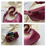 Autumn Winter Women Handbags Shoulder Bags Velvet Square Bags