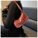 Autumn Winter Women Handbags Shoulder Bags Velvet Square Bags