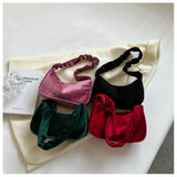 Autumn Winter Women Handbags Shoulder Bags Velvet Square Bags