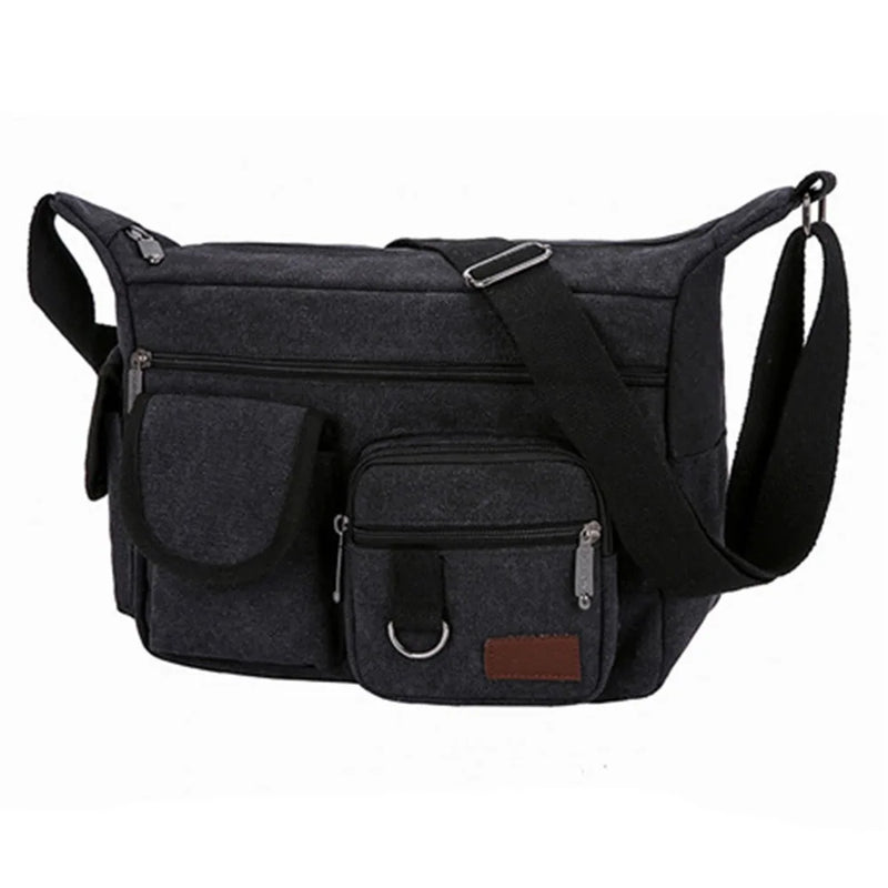 Canvas Shoulder Bags Solid Messenger Bags Travel Casual Bags