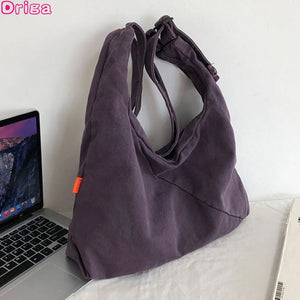 Casual Canvas Women Shoulder Bags Large Capacity Messenger Bags
