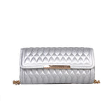 Chain Shoulder Bags For Women Texture Square Handbags Famous Lozenge