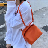 Women's Crossbody Dumplings Bag High Capacity PU Leather Shoulder Handbag