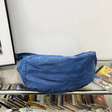 Denim Shoulder Bags Print Letter Large Capacity Messenger Bags