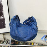 Denim Shoulder Bags Print Letter Large Capacity Messenger Bags