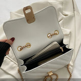 Women's Chain Crossbody Bags Stripe Square Purse