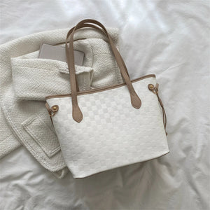 Plaid Bucket Handbags Contrast Colors Shoulder Bags Casual Bags