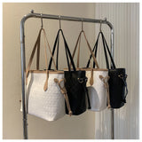 Plaid Bucket Handbags Contrast Colors Shoulder Bags Casual Bags