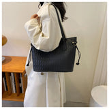 Plaid Bucket Handbags Contrast Colors Shoulder Bags Casual Bags