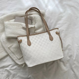 Plaid Bucket Handbags Contrast Colors Shoulder Bags Casual Bags